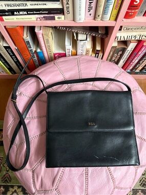 Lauren Ralph Lauren Black Leather Crossbody Bag